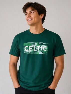 Celtic Soccer Green Graphic Tee - Men's Casual Shirt